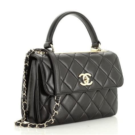 chanel black top handle bag|chanel trendy top handle.